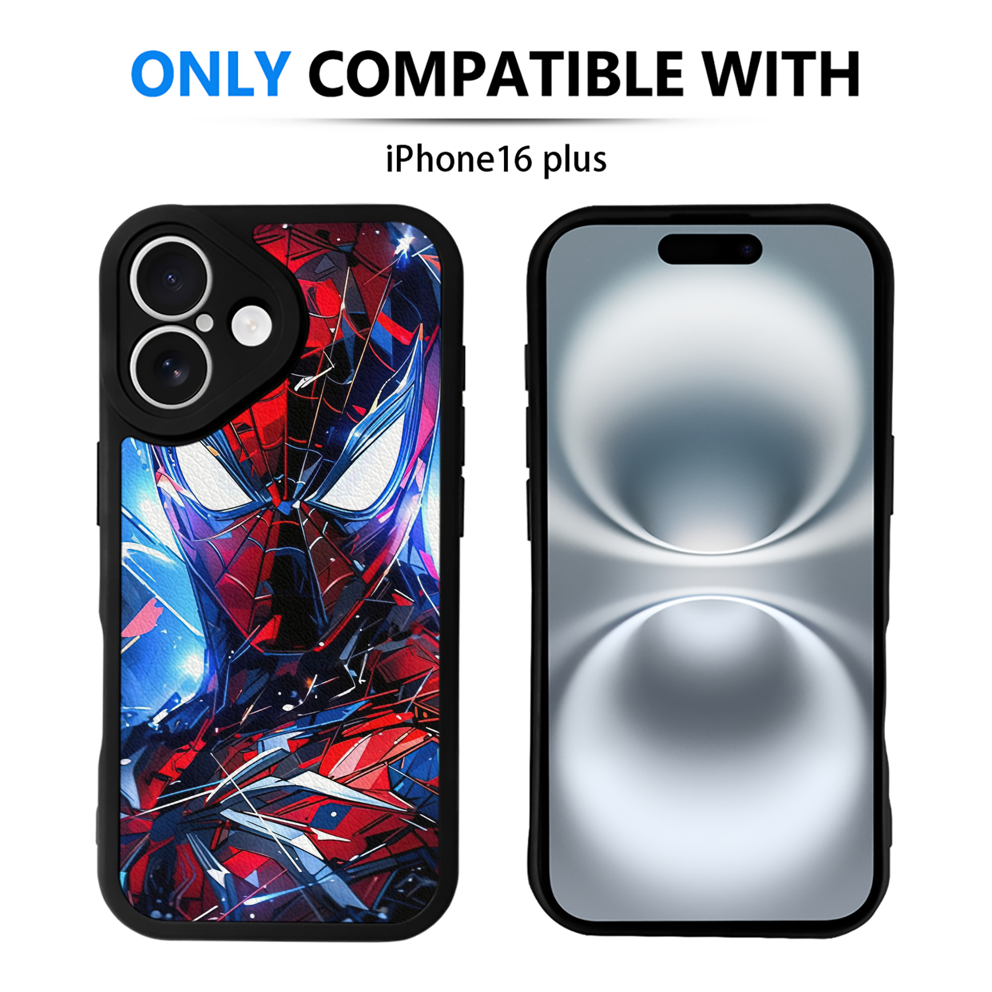 Spider Man スパイダーマン 【iPhone 16シリーズ対応】シリコンスマホケース（レザー調） 材質：シリコン